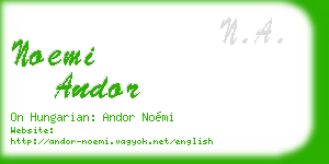 noemi andor business card